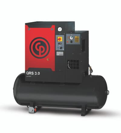 Chicago Pneumatic QRS3 with 60 gallon tank and refrigerated air dryer.