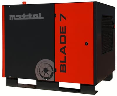 Mattei Base mount, enclosed, rotary vane air compressor