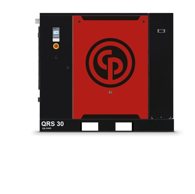 Chicago Pneumatic QRS30, base mounted air compressor with integrated dryer.